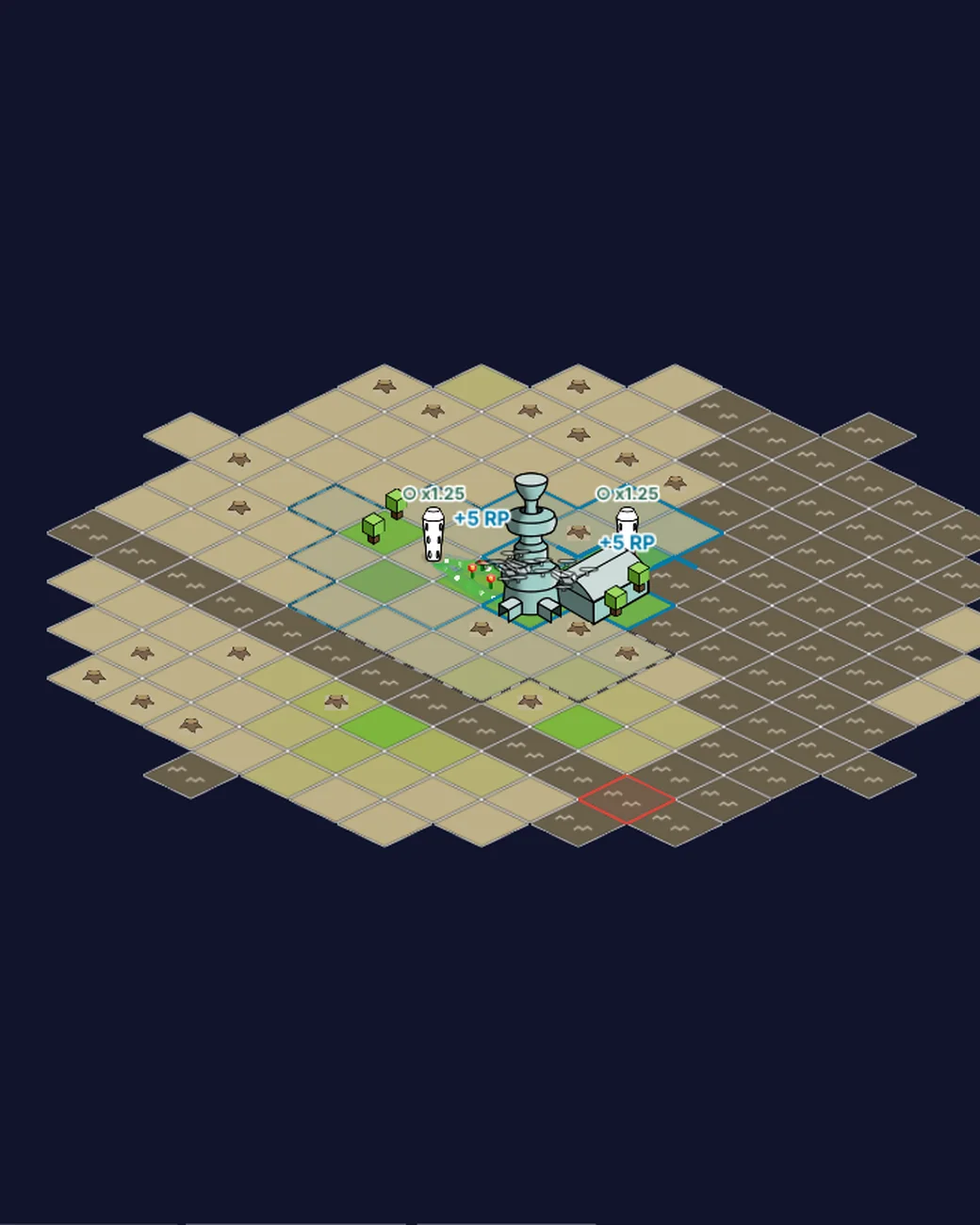 Isometric map from URPE 2060 with regeneration units and their root network